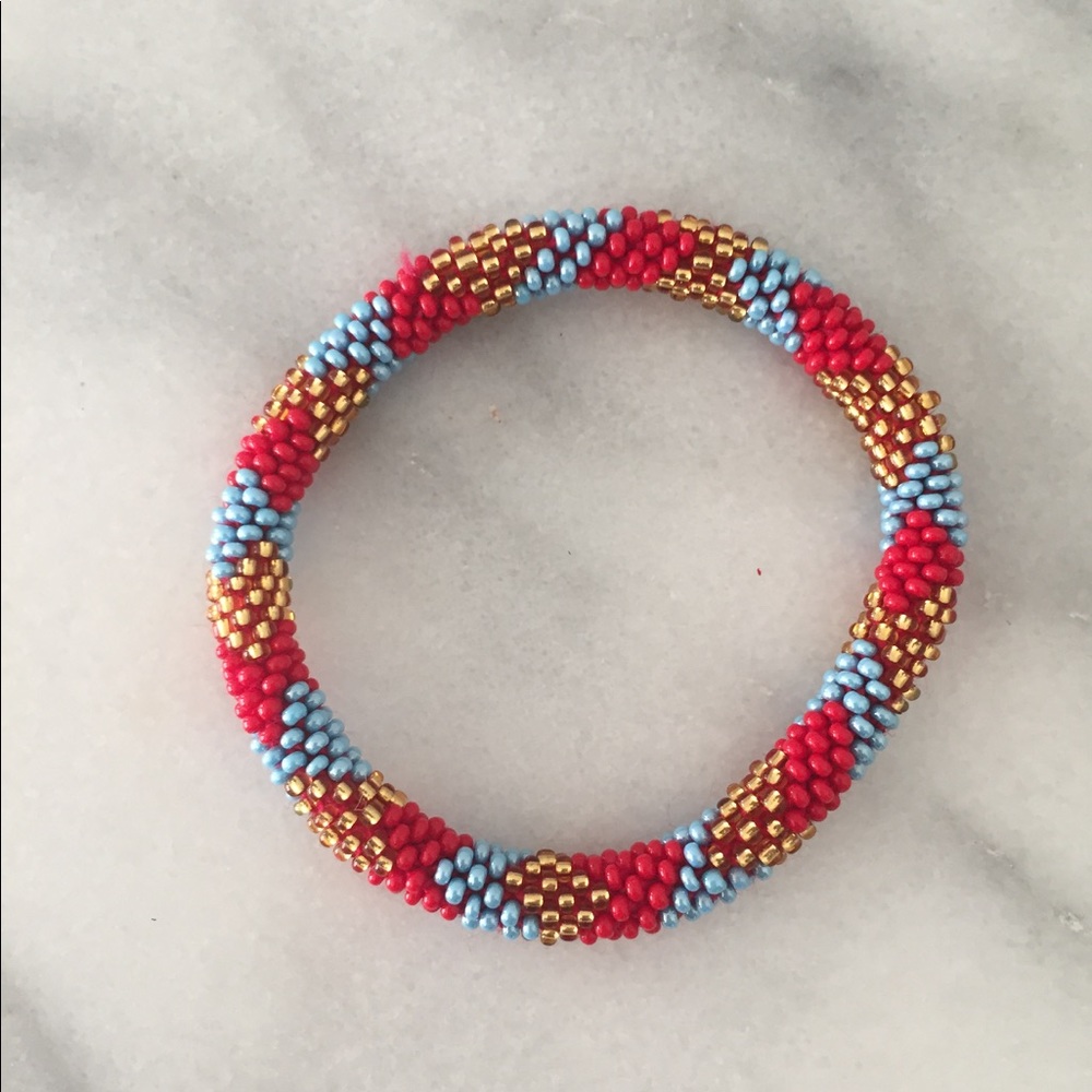 Beaded roll bracelet